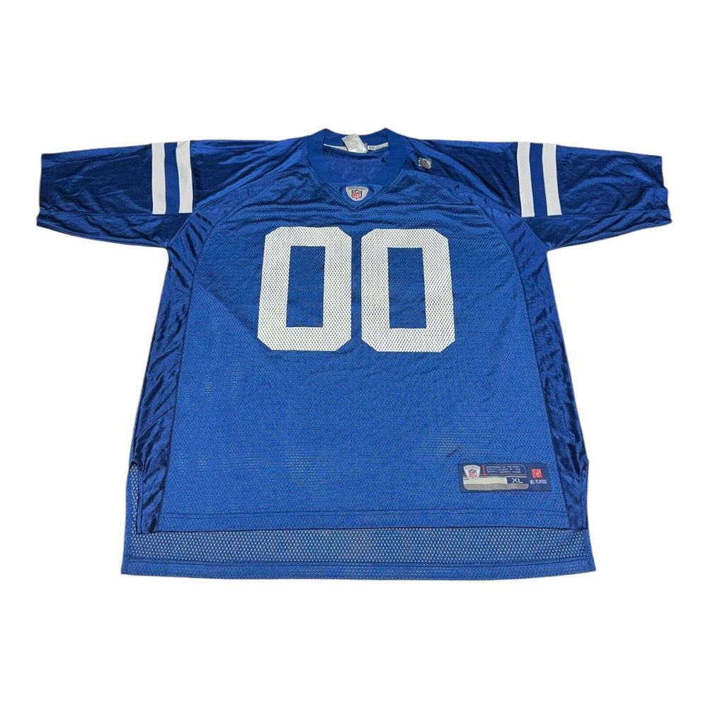 Reebok NFL Equipment Indianapolis Colts Jersey Mens Size XL #00‎ Blue Football